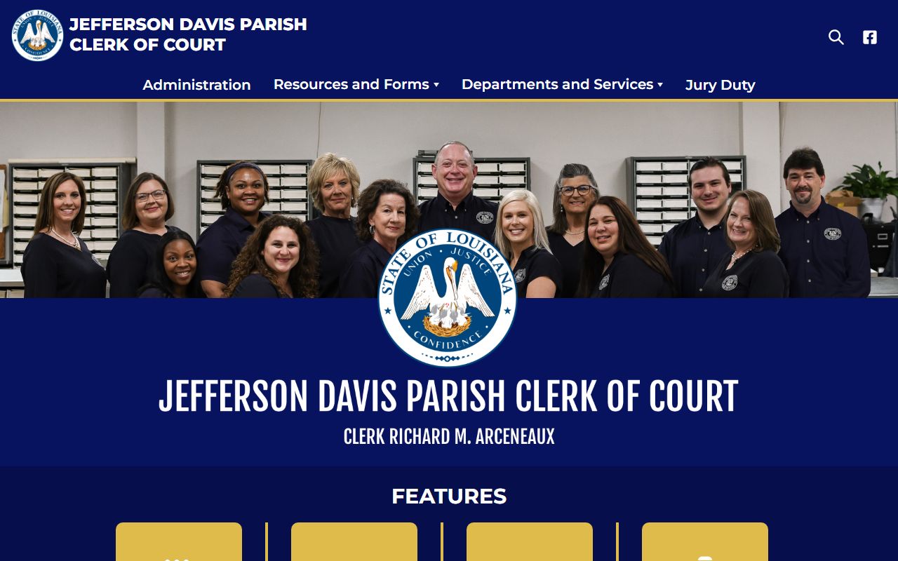 Jefferson Davis Parish Clerk of Court homepage