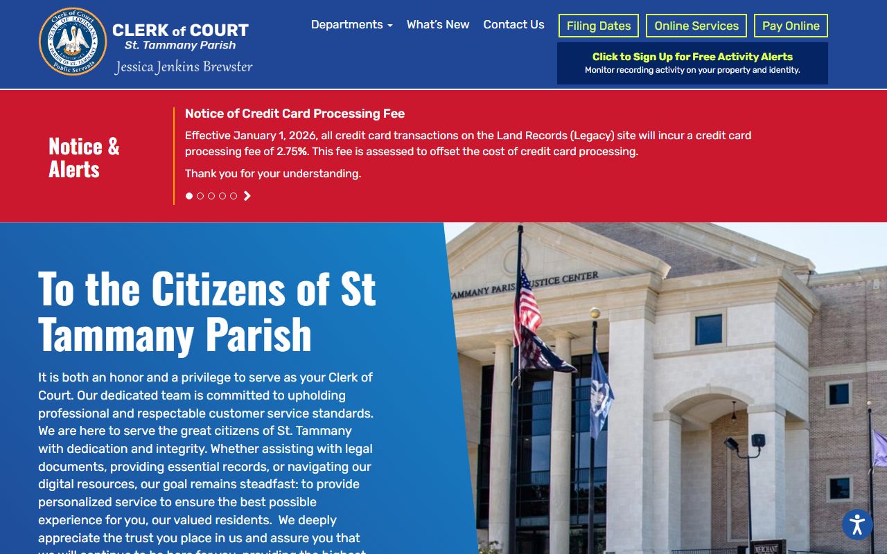 St. Tammany Parish Clerk of Court website
