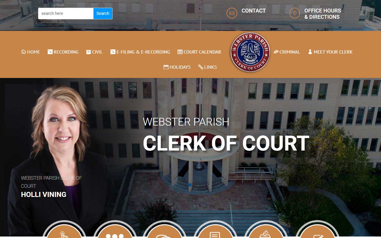 Webster Parish Clerk of Court in Minden Louisiana