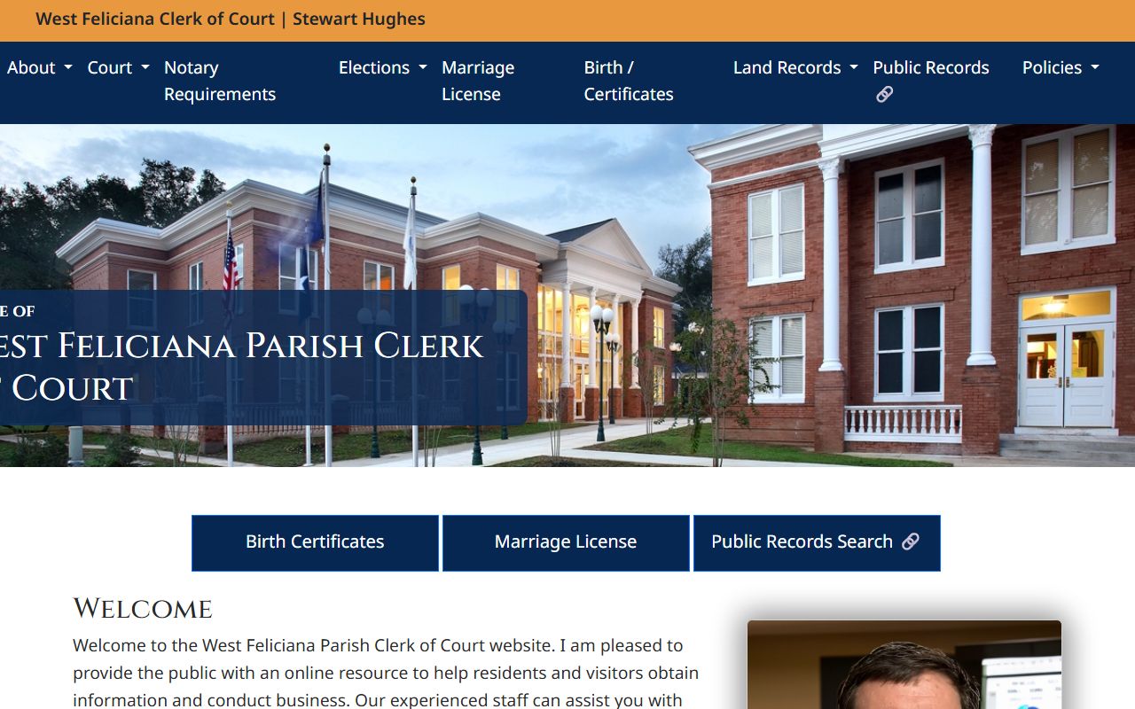 West Feliciana Parish Clerk of Court in St. Francisville Louisiana